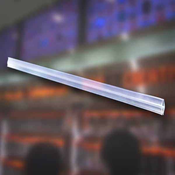 Azar Displays 72"L x 0.125"W x 0.875"H Clear H-Strip Sign Holder, PK5 600057 - main